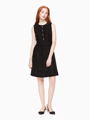 kate spade new york star bright sparkle tweed dress