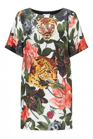 PAUL & JOE Gelianne Tiger Floral Silk Dress