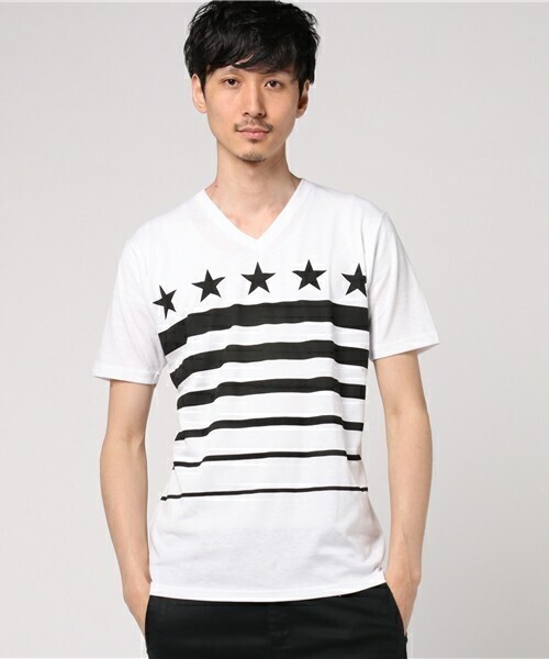 VENCE EXCHANGE スターボーダープリントＴシャツ