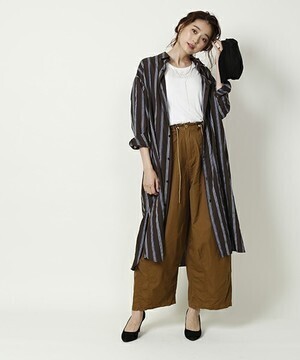 FREAK'S STORE ストライプシャツワンピース