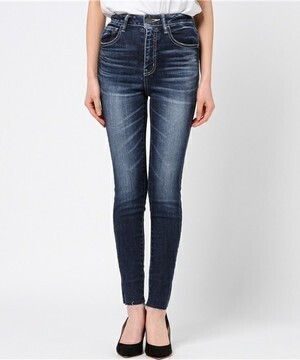rienda スリットヘムJ/W DENIMアンクルパギンス
