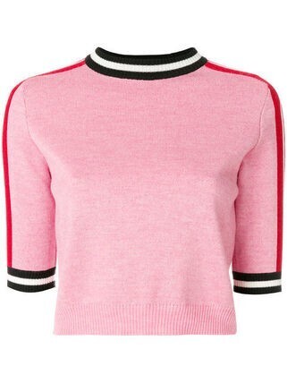 MSGM knit branded crop top