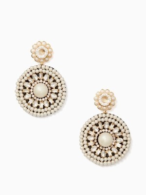 kate spade new york LUMINOUS LEATHER STATEMENT EARRINGS