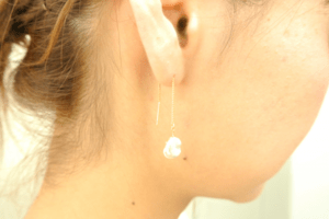 trim 【t-1053P②】淡水パールアメリカンピアス