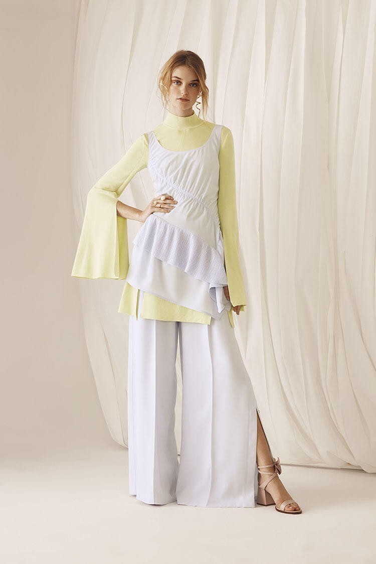 ADEAM Mockneck Slit Knit Tunic