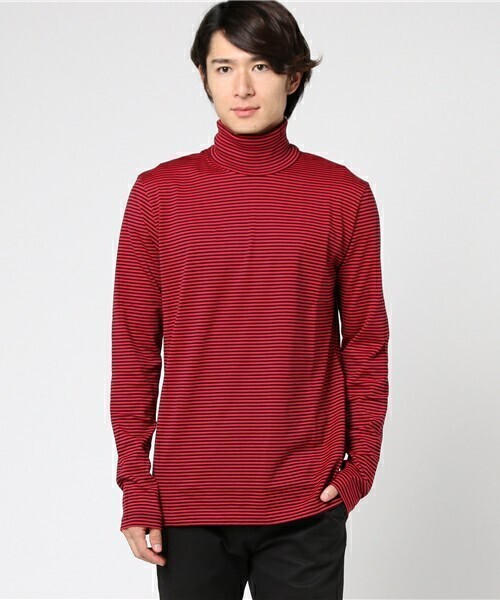 JOHN LAWRENCE SULLIVAN HI-NECK STRIPE TOP