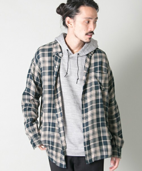 URBAN RESEARCH UR レーヨンチェックレギュラーシャツ
