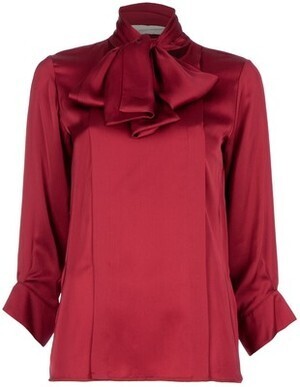 Stella McCartney silk blouse with neck bow - Polyvore