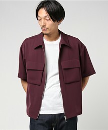 STUDIOUS トリクシオンZIPシャツ