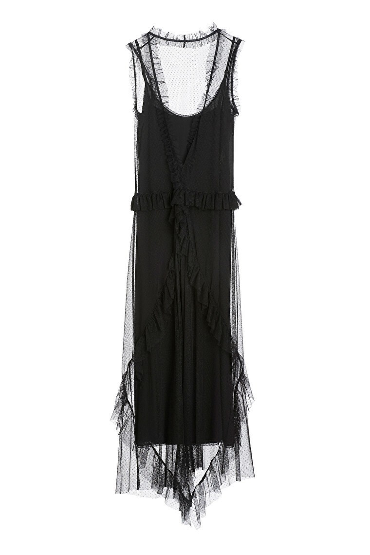 ottod'Ame ABITO LUNGO IN TULLE CON RUCHES