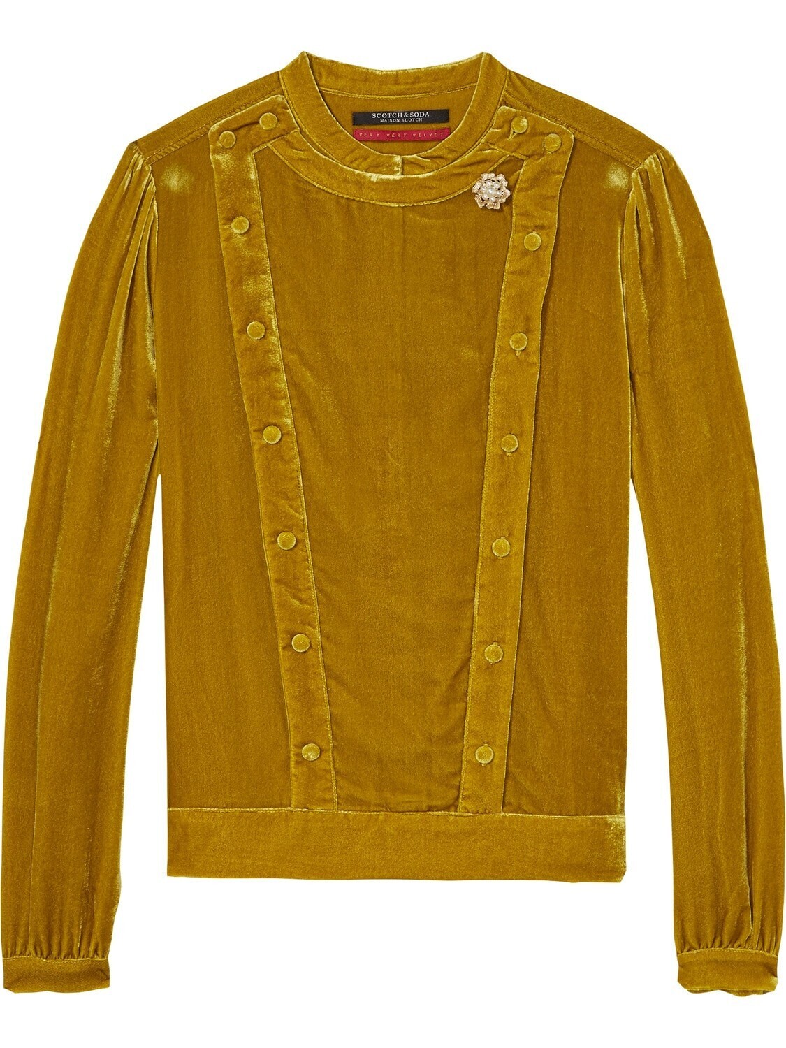 Scotch & Soda Double Breasted Velvet Top