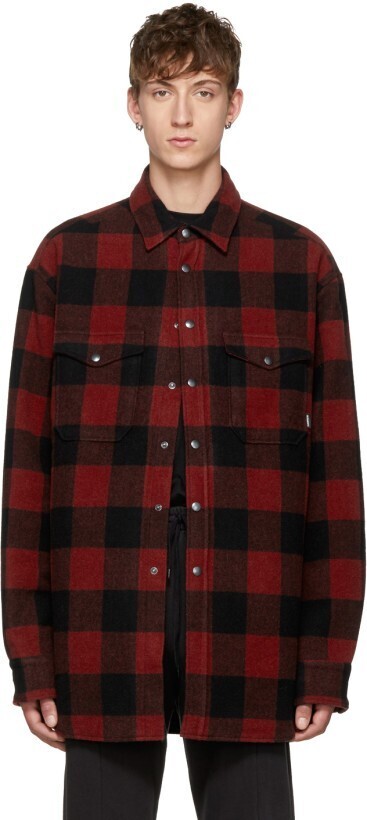 Vetements レッド フランネル チェック シャツ