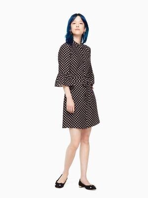 kate spade new york FINER THINGS DIAMOND CREPE SHIRTDRESS
