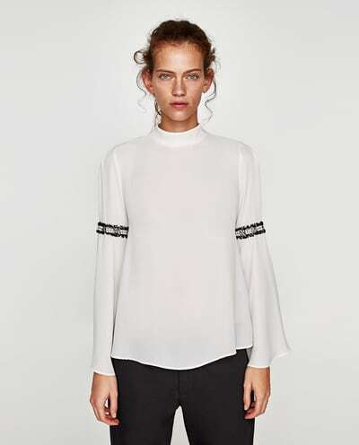 ZARA ハイネックブラウス