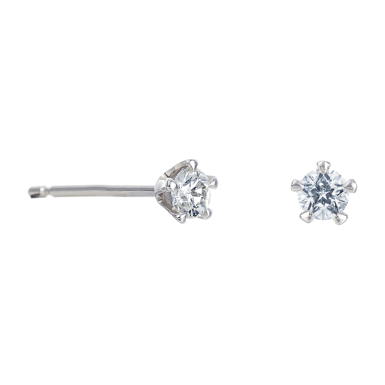 festaria K18ホワイトゴールド Wish upon a star ダイヤモンド ピアス