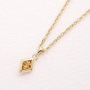 LEMONTREE シャンパンゴールドコーティングシトリンネックレス