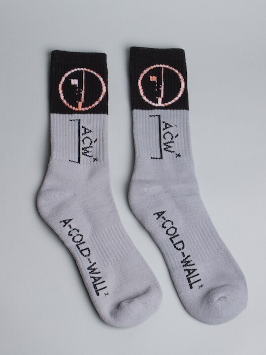 A-COLD-WALL* BAUHAUS SOCKS IN SLATE GREY