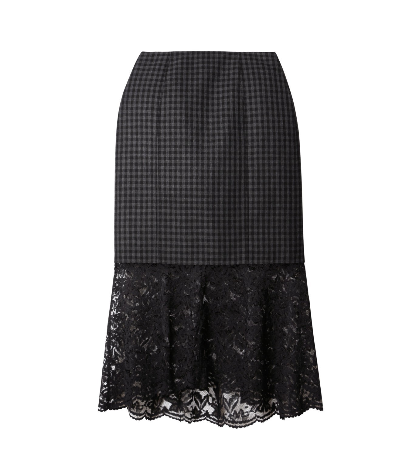 LE CIEL BLEU Lace Combi Flare Skirt