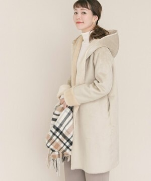 URBAN RESEARCH ROSSO ウール混フェイクムートンコート