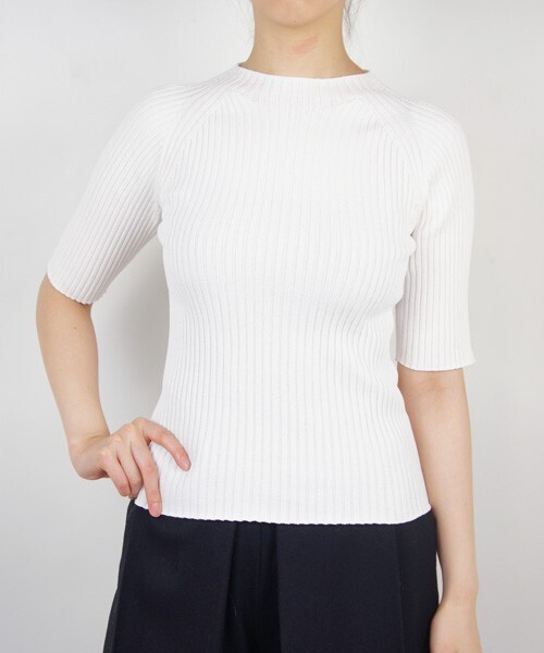 AULA AILA RIB WHOLEGARMENT KNIT TOPS