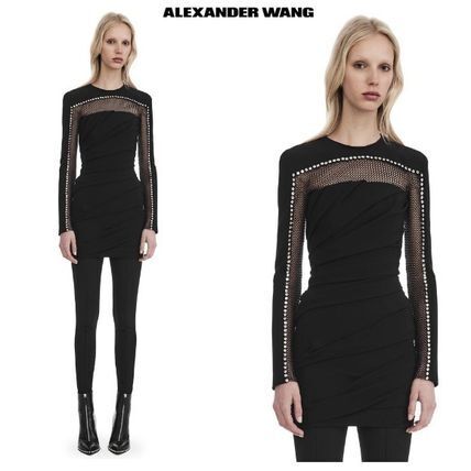 Alexander Wang ラインストーン ドレープドレス