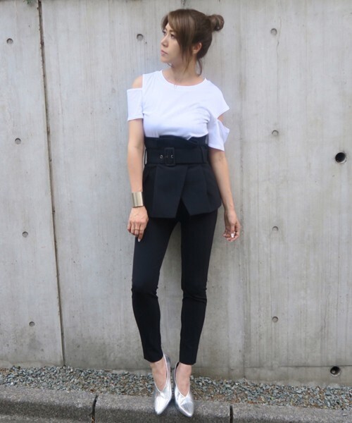 AULA AILA STRETCH SATIN SLIM PANTS