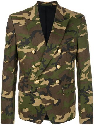 BALMAIN カモフラージュ ダブルブレザー