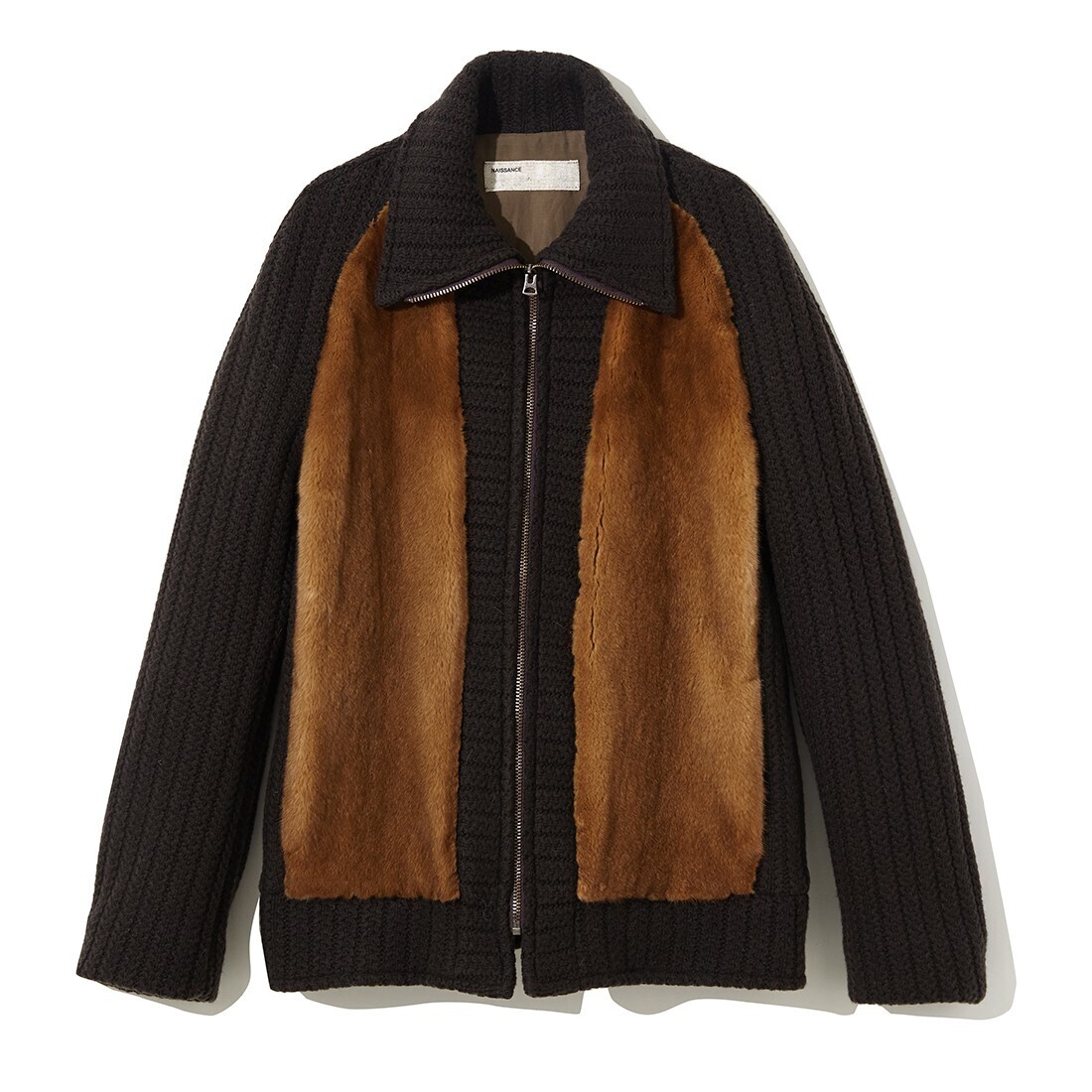 NAISSANCE Grizzly Fur Knit Jacket (Rabbit)