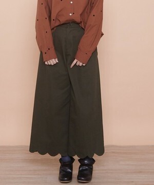 POU DOU DOU 裾スカラップタックパンツ