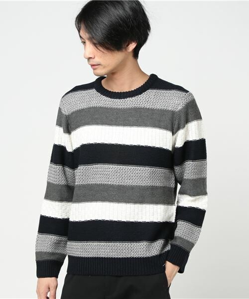 ikka マルチボーダープルオーバー