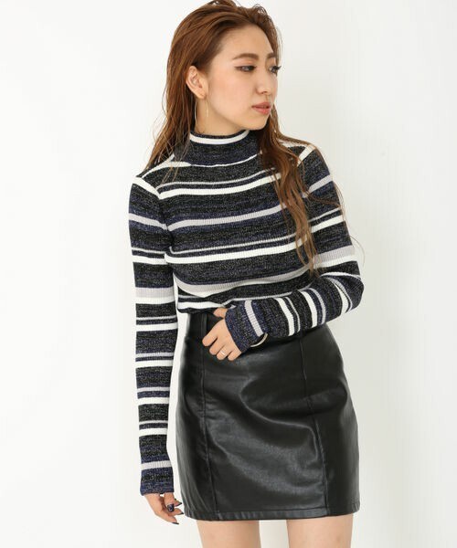 ENVYM Ｓｈｉｎｙ Ｂｏｒｄｅｒ Ｋｎｉｔ