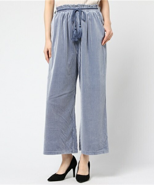 MAISON TOKYO ストライプベロアパンツ