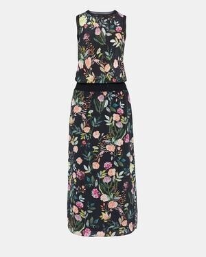 Theory Silk Combo Floral Dress