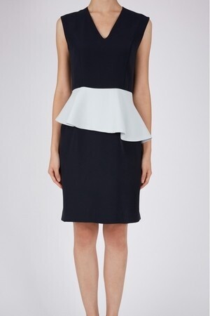 YOKO CHAN Asymmetric Peplum Dress
