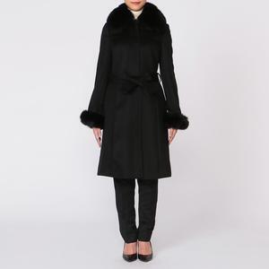 BARNEYS NEW YORK フォックスファー付きカシミヤロングコート