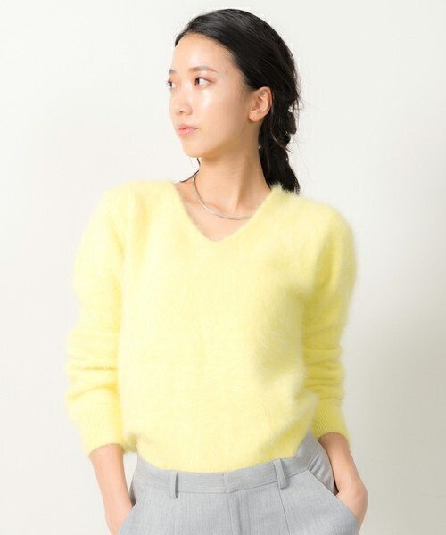 TONAL アンゴラVネックニット