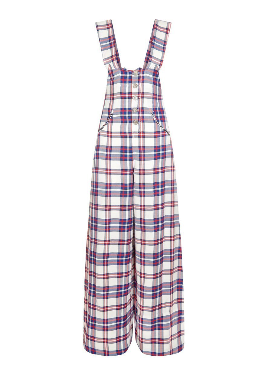 House of Holland TARTAN WIDE LEG JUMPSUIT