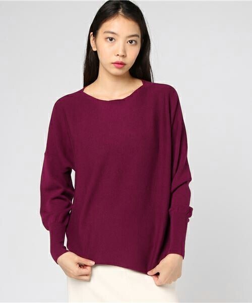 NOLLEY'S アシンメトリープルオーバーニット