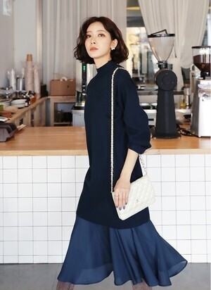DHOLIC キャミワンピ&ハイネックKnitSET