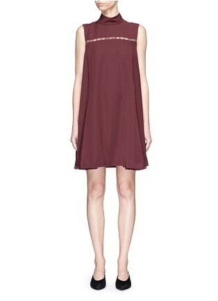 ADEAM GUIPURE LACE GODET A-LINE DRESS