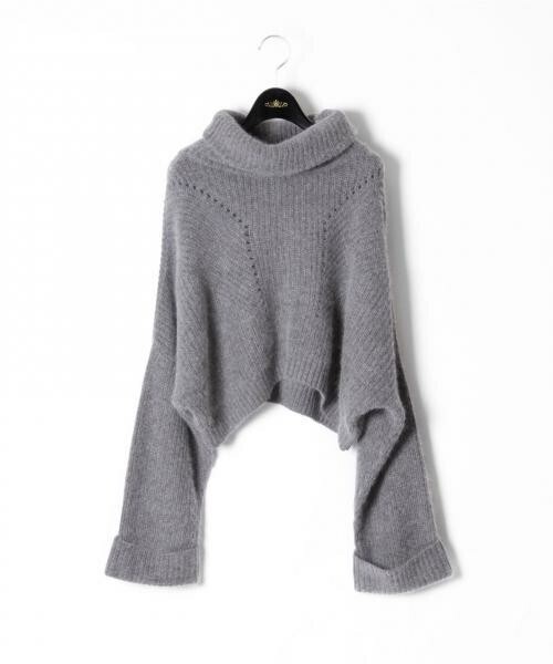 GRACE CONTINENTAL クロップドニットトップ