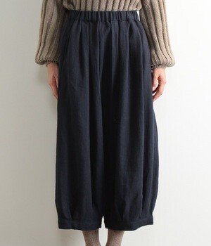 Lintu Laulu 裾タックサルエルパンツ