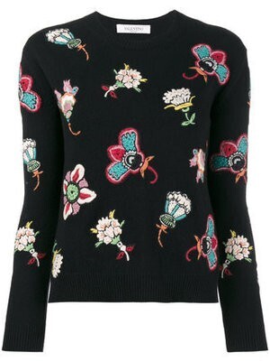 VALENTINO フローラルセーター