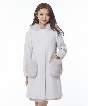 Rose Tiara ファーポケット3WAYフーディロングコート