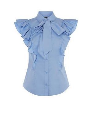 Karen Millen Pussy Bow Frill Shirt