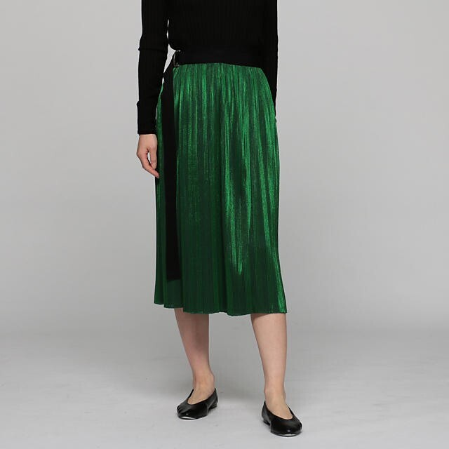 beautiful people metallic jerseypleats wrap skirt