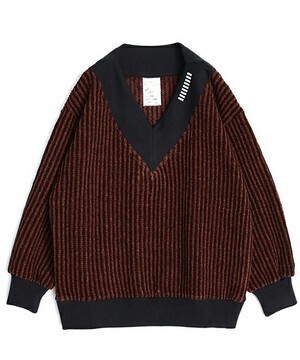 SHAREEF MOLE STRIPE WIDE RIB PULL-OVER