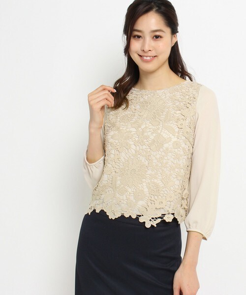 SunaUna クラシックレースブラウス