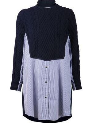 sacai Sacai ニット シャツ ワンピース - The Parliament - Farfetch.com