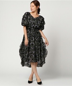 JILLSTUART フロッキーフラワードレス